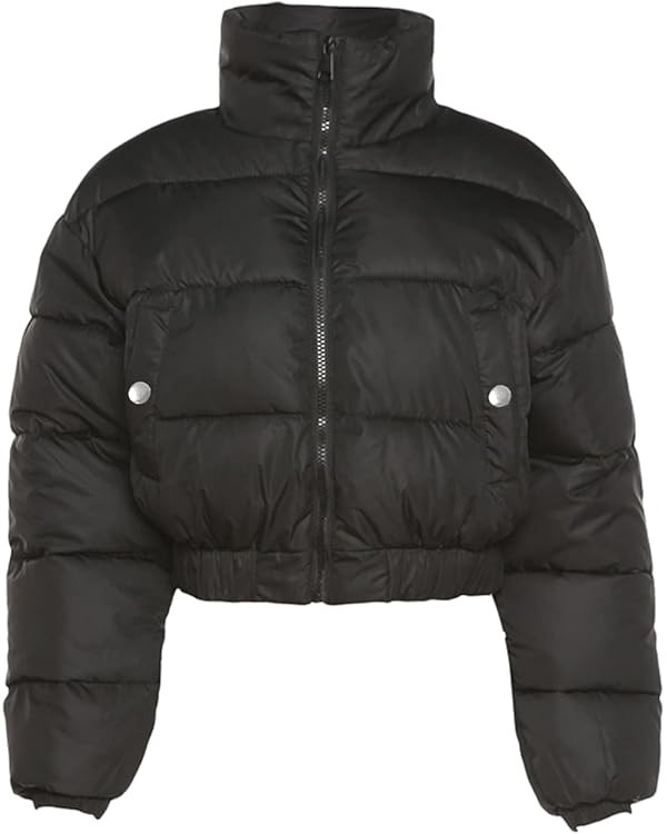 Gihuo Women' s Cropped Quilted Puffer Jacket Outerwear Coats | Amazon (US)