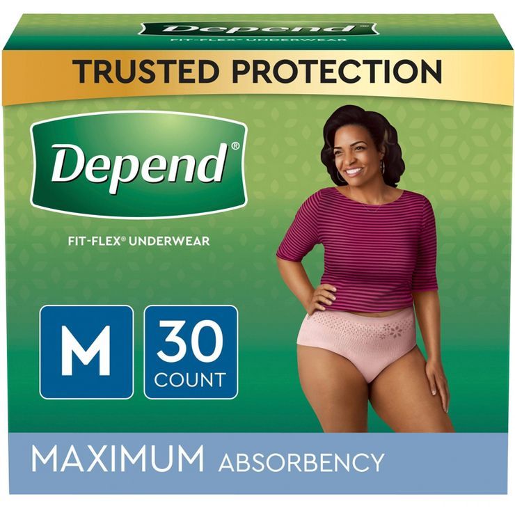 Depend FIT-FLEX Adult Incontinence Underwear for Women - Maximum Absorbency - Blush | Target