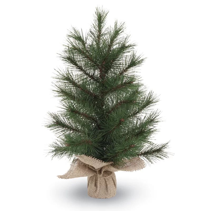 Faux Pine Christmas Tree in Burlap Base | Wayfair North America