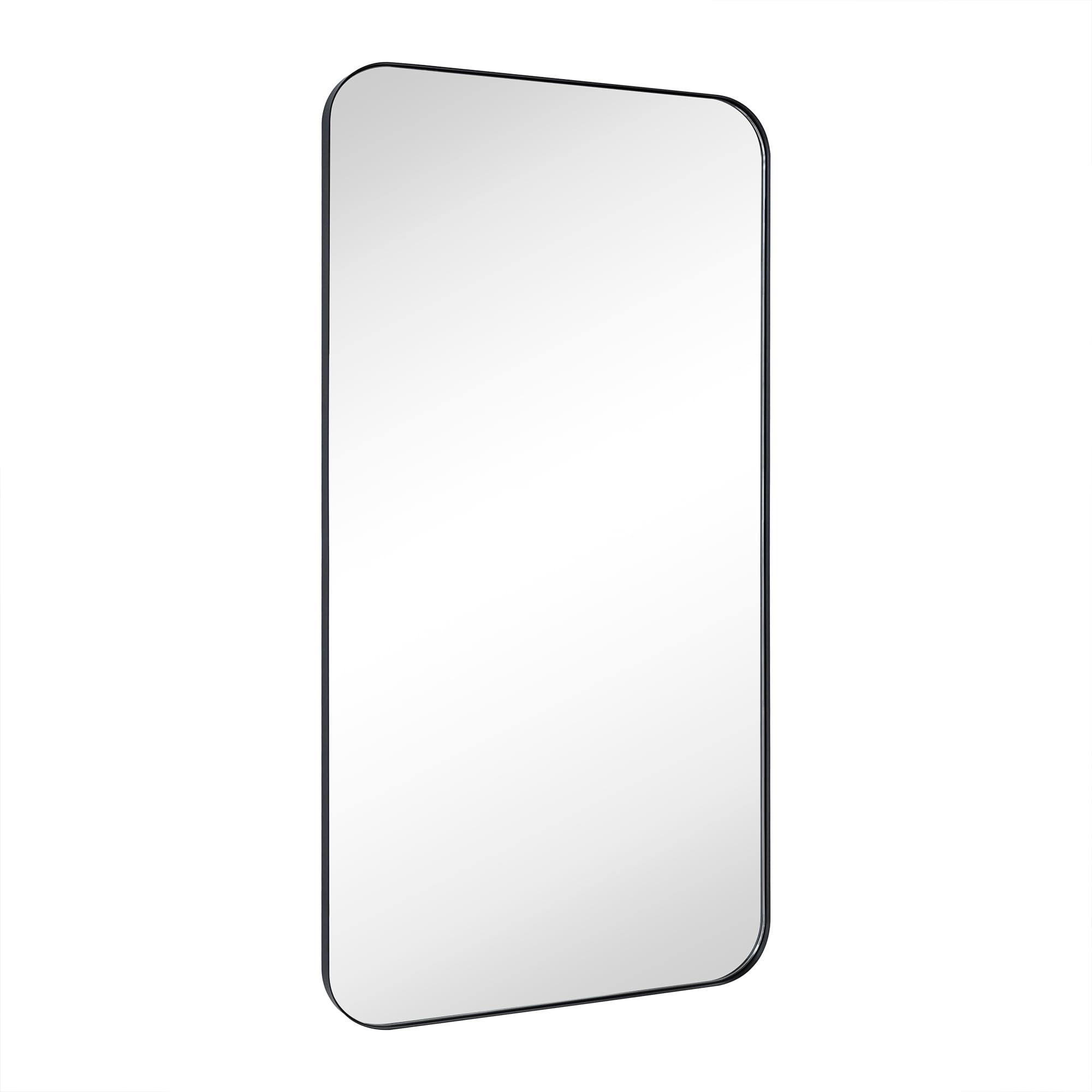 30x60'' Matt Black Full Length Floor Mirror Full Body Bathroom Mirror Stainless Steel Metal Frame... | Amazon (US)