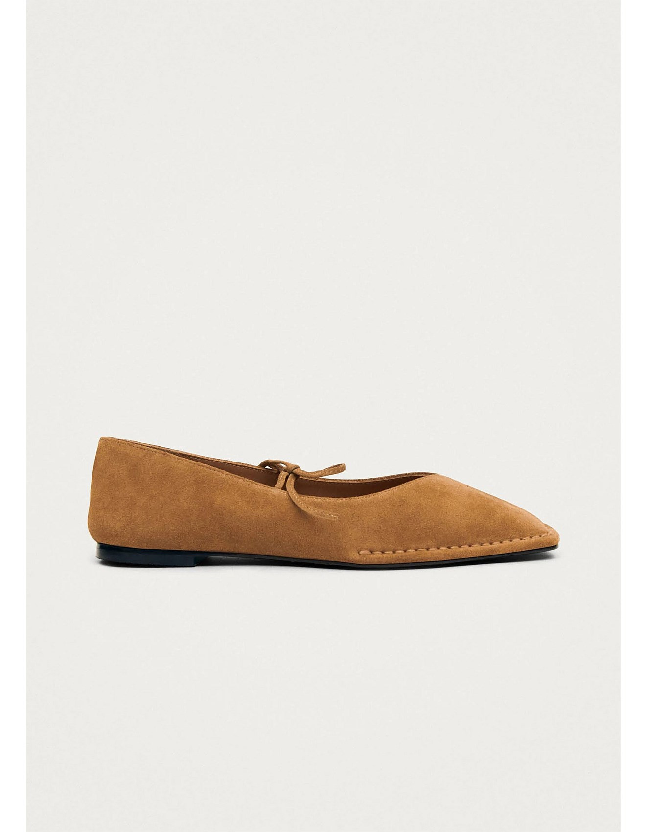 WOMEN's Sway Suede Tan Leather Ballet Flats | David Jones (Australia & New Zealand)