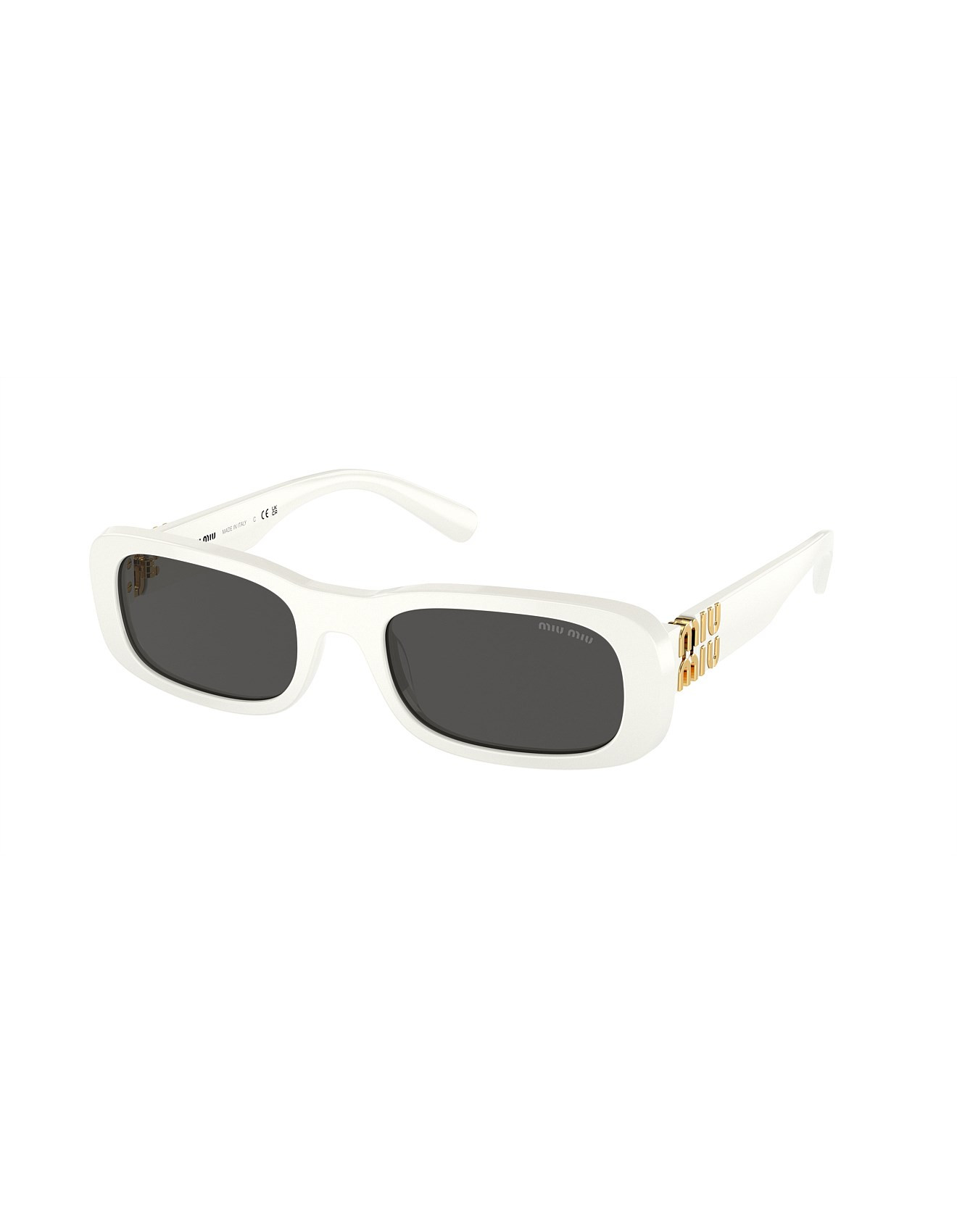 Rectangle WHITE IVORY DARK GREY Female Sunglass | David Jones (Australia & New Zealand)