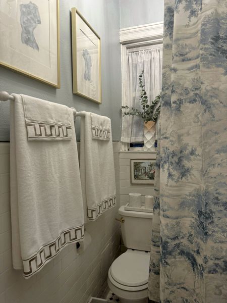 Bathroom shower curtain, towels & marble accessories 

#LTKStyleTip #LTKHome