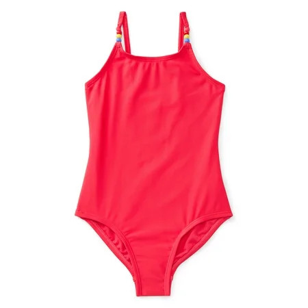 Wonder Nation Girls One Piece Swimsuit with UPF 50+, Sizes 4-18 & Plus | Walmart (US)