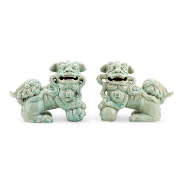 Porcelain Foo Dogs Pair | Perigold