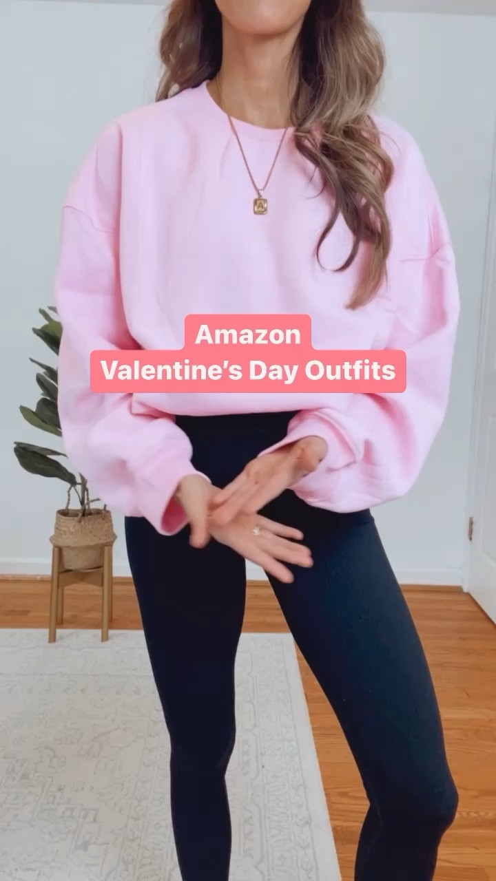 Valentines Day Outfit | Valentines Day | Sweatshirt | Leather Dress | Leggings | Sweater Dress 

#LTKunder50 #LTKstyletip #LTKsalealert