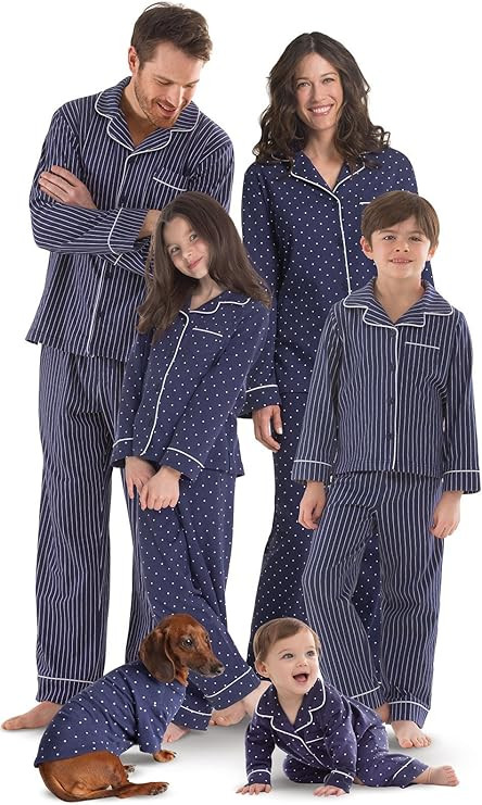 PajamaGram Family Pajamas Super Soft - Family Matching Pajamas, Navy | Amazon (US)