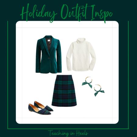 Who loves emerald green? I know I do! It always reminds me of a Christmas tree and this outfit would be so perfect for the upcoming holidays! This blazer is so cute and chic and could be worn with so many different outfits! I love all the matching pieces as well! 

#LTKHoliday #LTKSeasonal #LTKstyletip