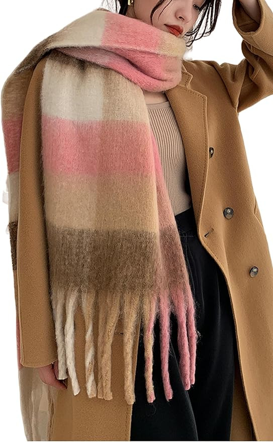 Wander Agio Winter Women Warm Scarf Long Shawl Large Scarves Cold Weather Thick Blanket Scarfs Co... | Amazon (US)