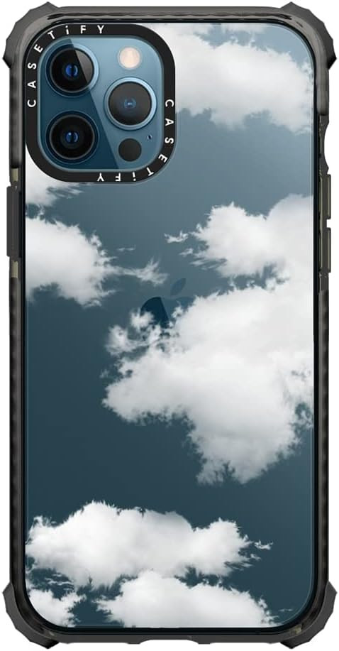 CASETiFY Ultra Impact Case for iPhone 12 Pro Max - Clouds White - Clear Black | Amazon (US)