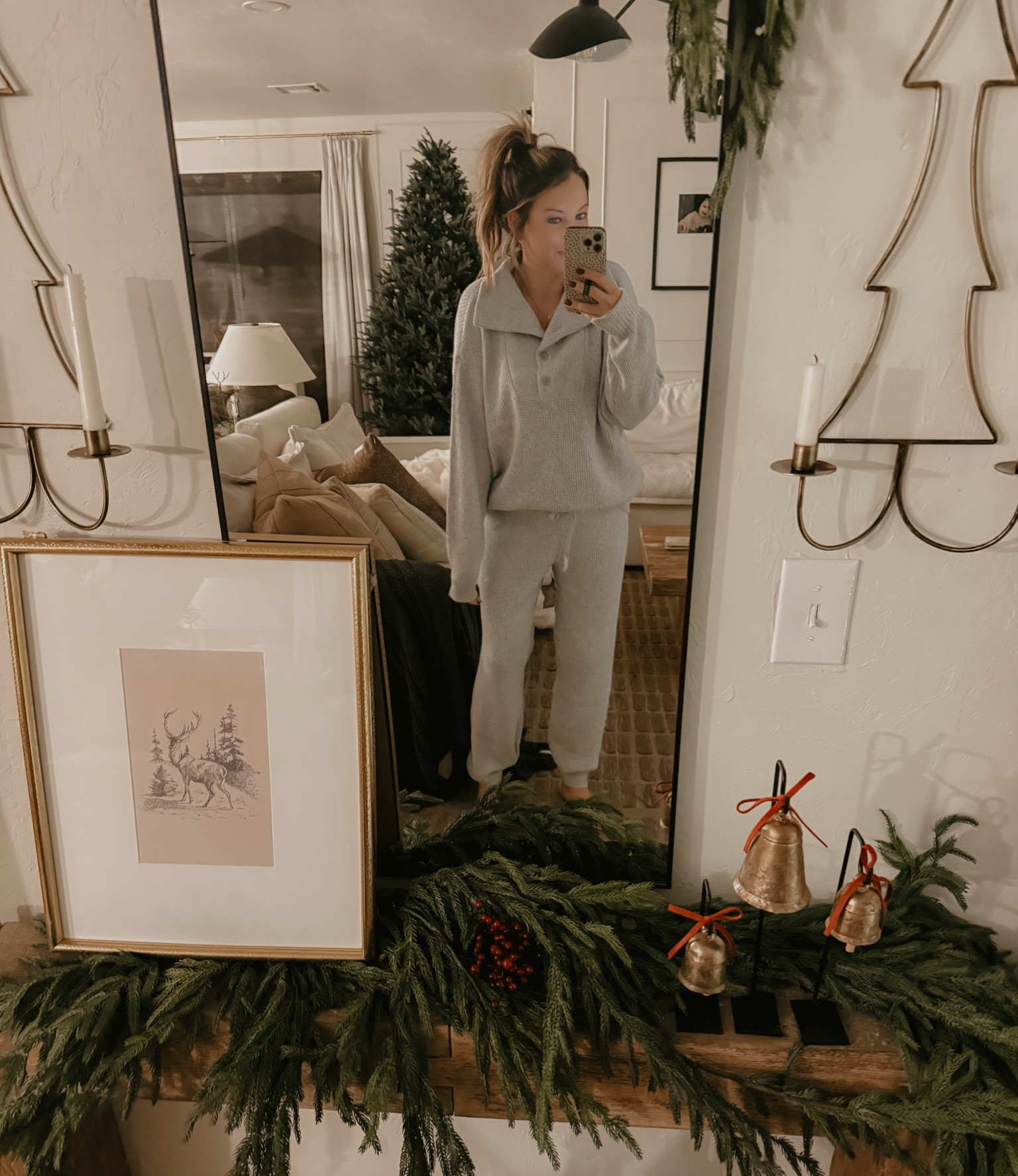 The coziest waffle knit matching set from aerie!! 

#LTKStyleTip #LTKHoliday #LTKHome