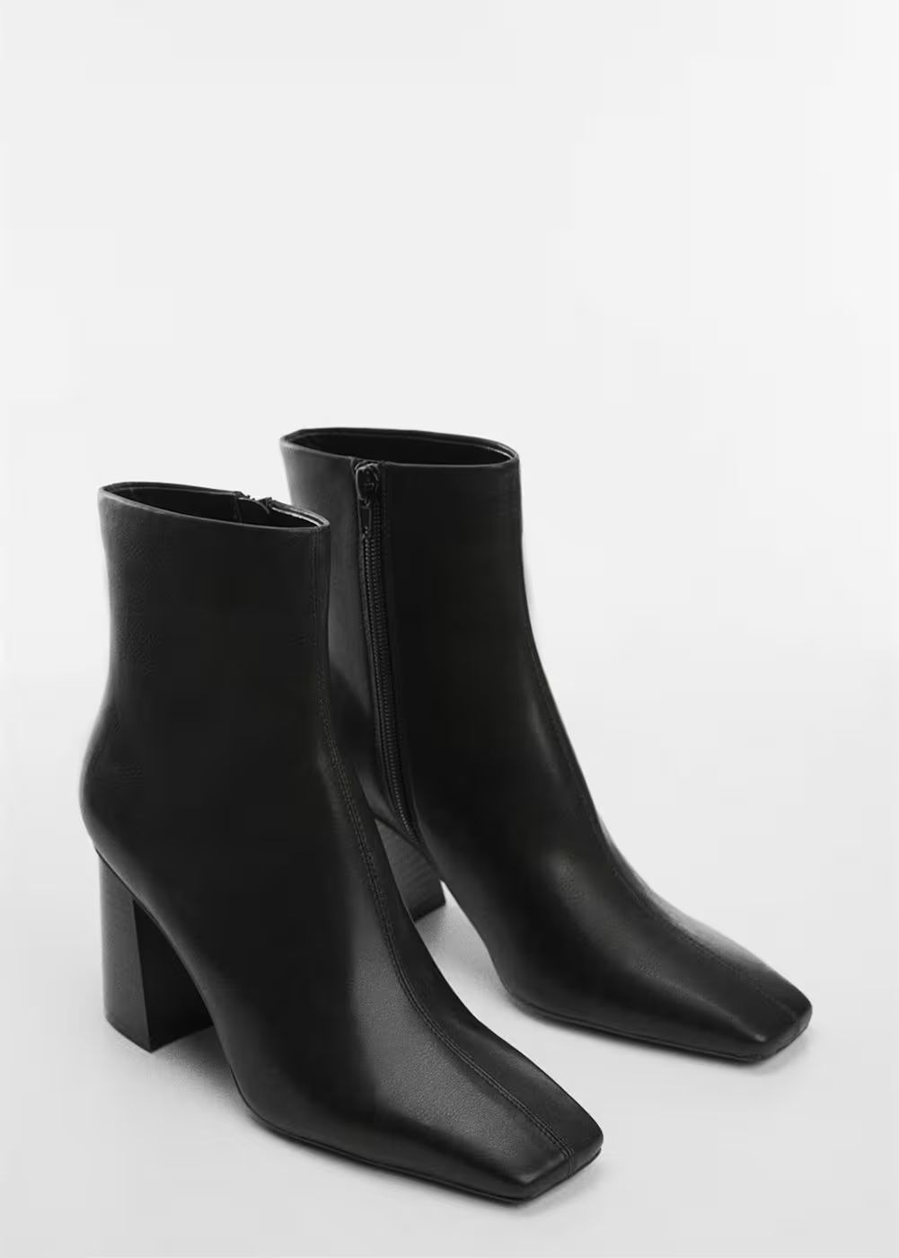 Ankle boots with square toe heel -  Women | Mango United Kingdom | MANGO (UK)
