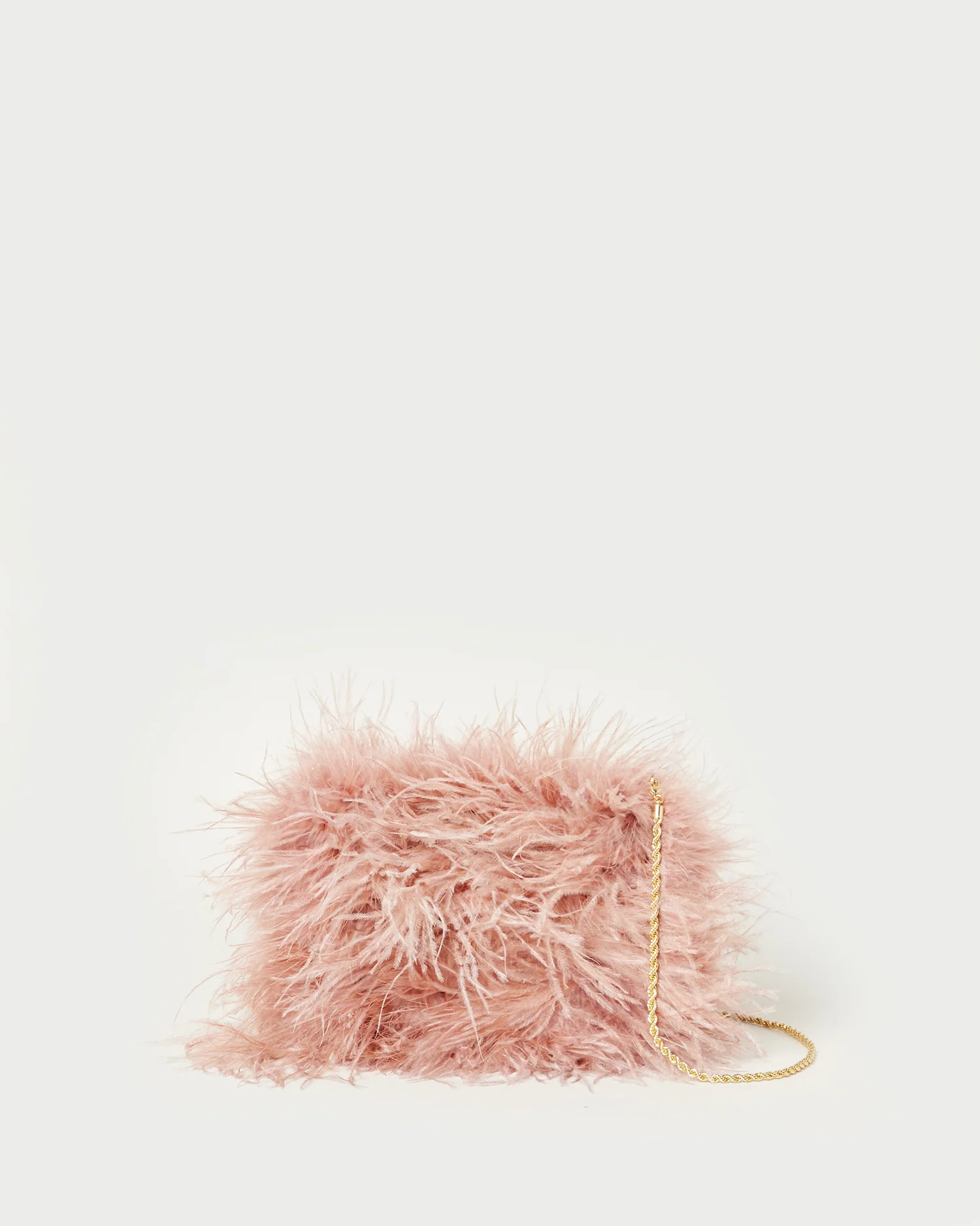 Zahara Blush Mini Feather Pouch | Loeffler Randall
