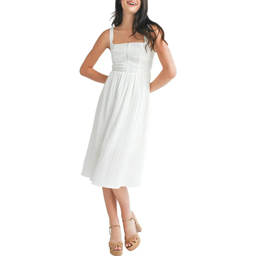 All in Favor Bustier Midi Dress in Off White at Nordstrom Rack, Size Medium | Nordstrom Rack