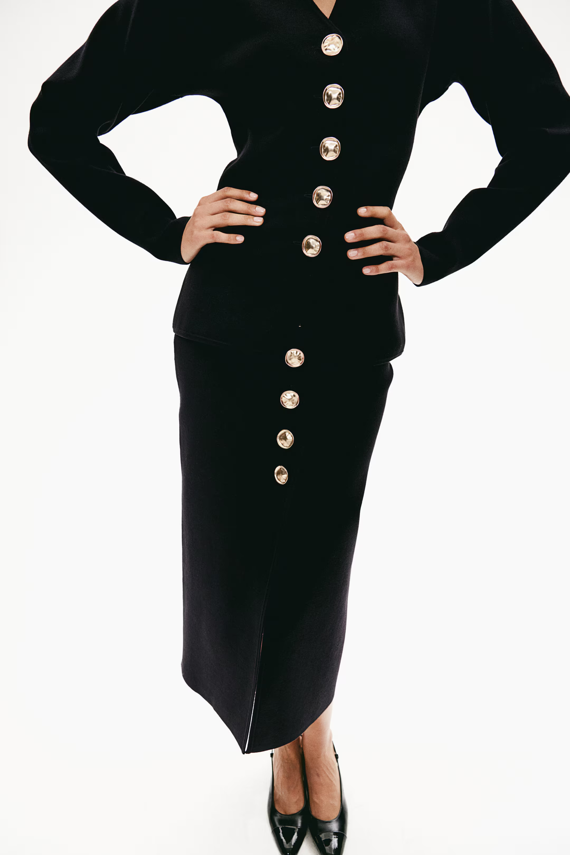 Fine-knit cardigan - V-neck - Long sleeve - Black - Ladies | H&M GB | H&M (UK, MY, IN, SG, PH, TW, HK)