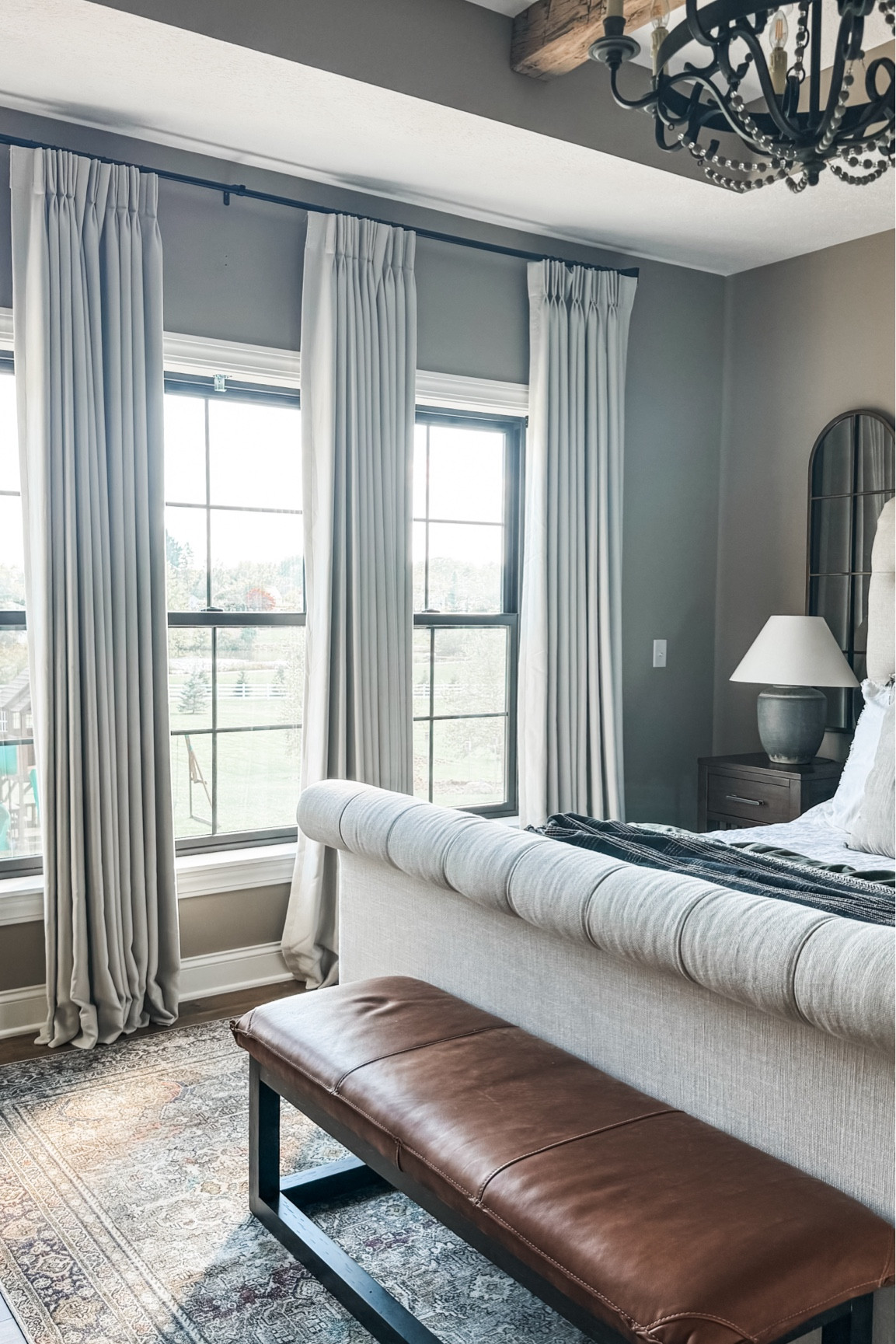 The most beautiful custom curtains for our bedroom! Linen curtains, blackout liner, neutral curtains, pinch pleat 

#LTKHome #LTKStyleTip