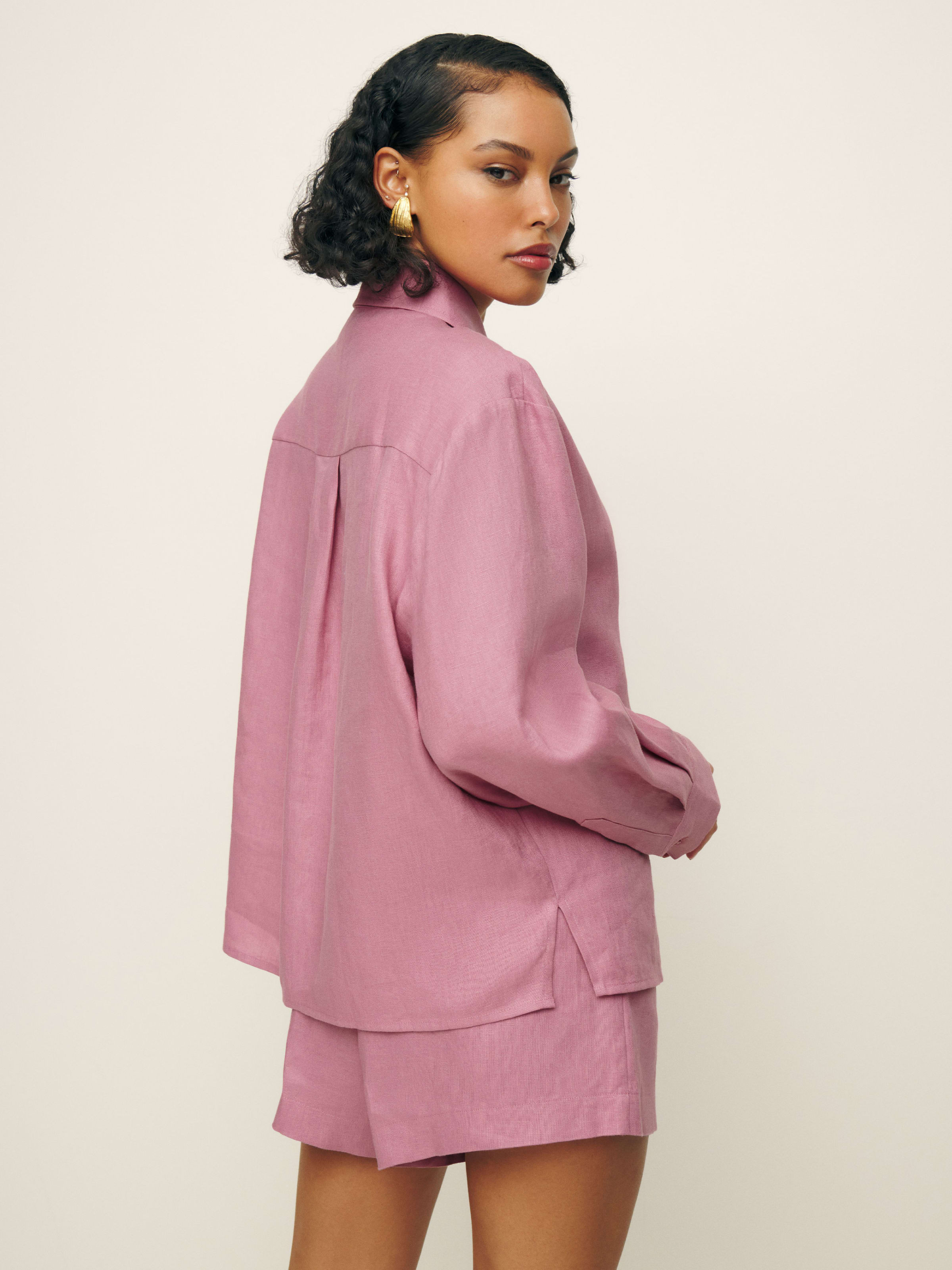 Andy Oversized Linen Shirt | Reformation (Global)