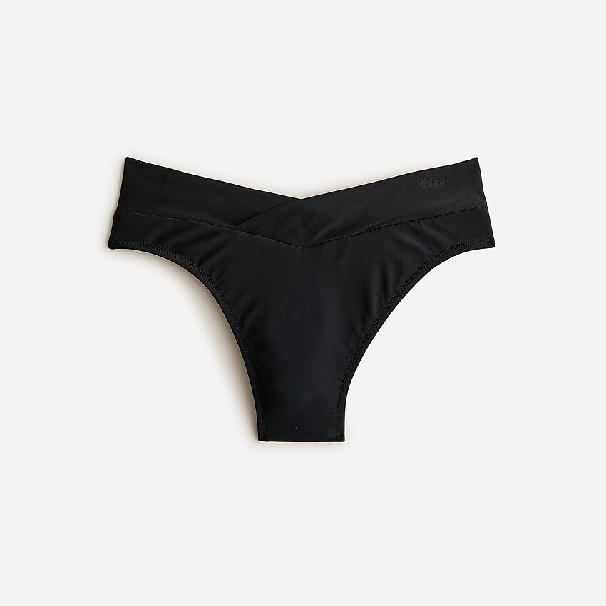 Cross-front cheeky bikini bottom | J.Crew US