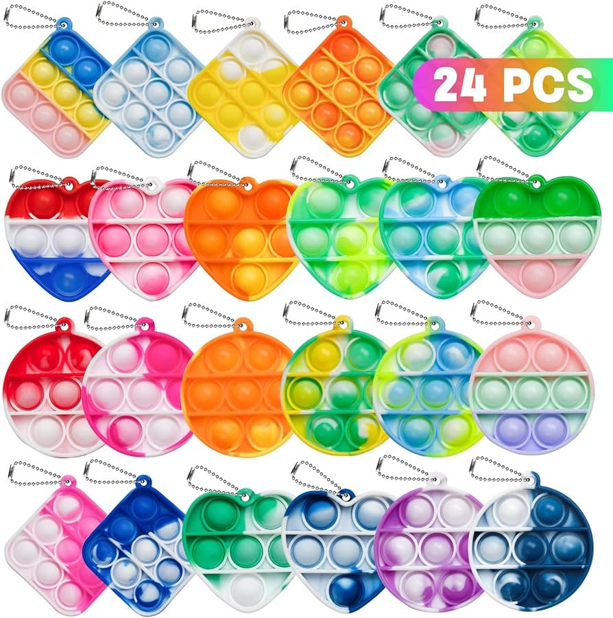 Pop Fidget Toys Bulk Its 24 Pack Valentines Day Gifts for Kids Valentine Party Favors Mini Pop Ke... | Amazon (US)