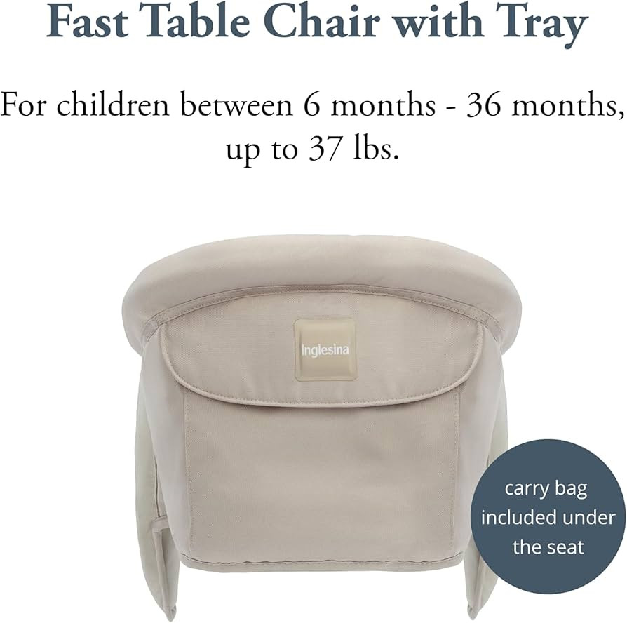 Inglesina Fast Table Chair - Cream + Fast Dining Tray - Portable Baby High Chair - for Babies & T... | Amazon (US)