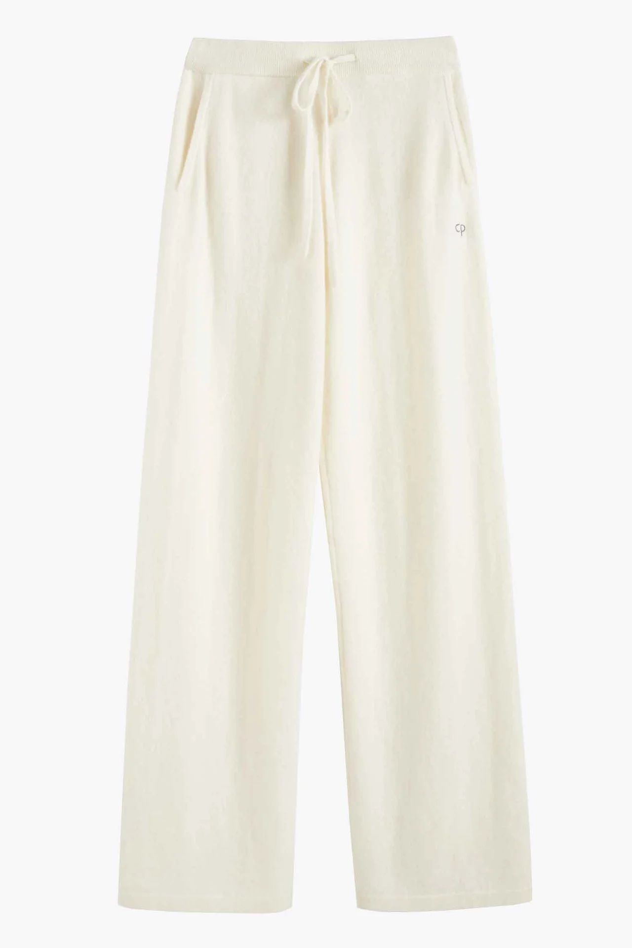 Cream Cashmere Wide-Leg Pants | Chinti and Parker
