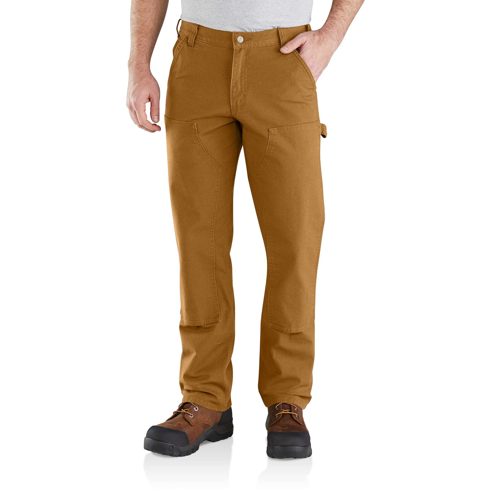 Carhartt Men's Relaxed Fit Carhartt Brown Canvas Work pants ( 34 x 30 ) Cotton | 103334-211W34L30 | Lowe's