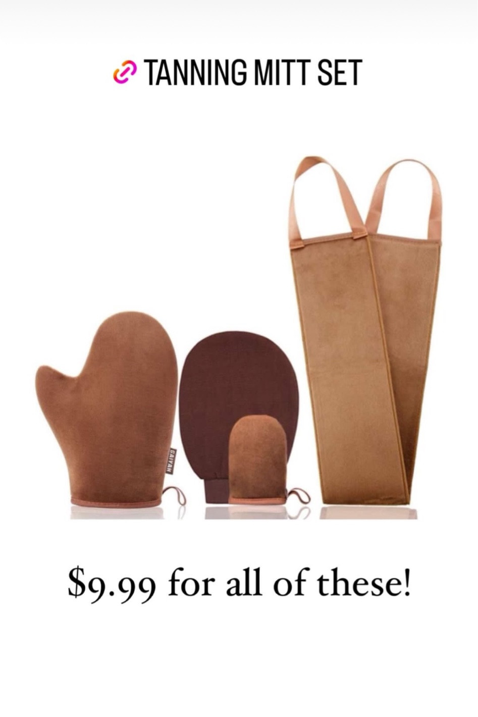 Self tanner applicator set