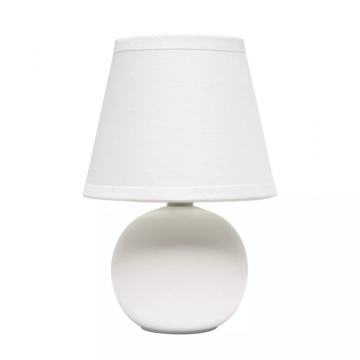 8.66" Petite Ceramic Orb Base Bedside Table Desk Lamp with Matching Tapered Drum Fabric Shade Off... | Target