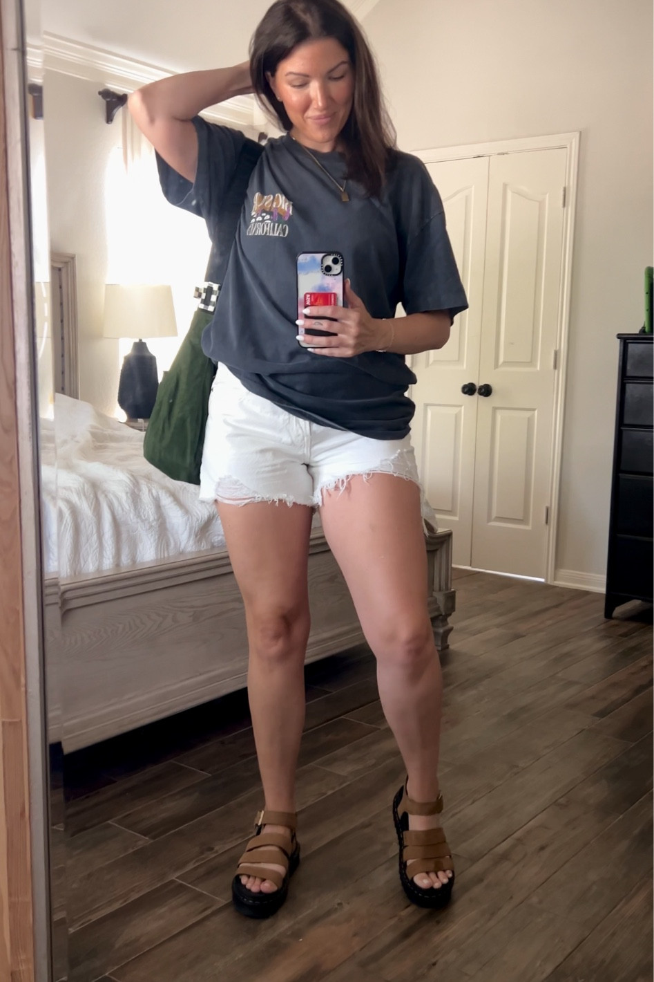 🚨shorts & tee on MAJOR sale🚨
momming around outfit 💜
shorts run slightly large
shoes run large 
size XL in tee

#LTKSummerSales #LTKFindsUnder50 #LTKSaleAlert