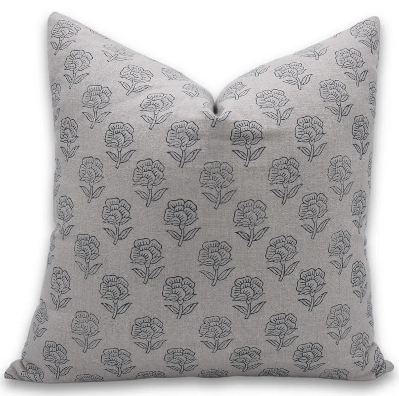 Floral Linen Pillow Covers – Decorative Neutral Accent Throw Pillows for Couch, Living Room, In... | Wayfair North America