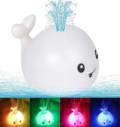 Leipal Baby Bath Toys for Kids Light Up Whale Bath Toys Sprinkler Bathtub Toys for Toddlers (Whit... | Amazon (US)