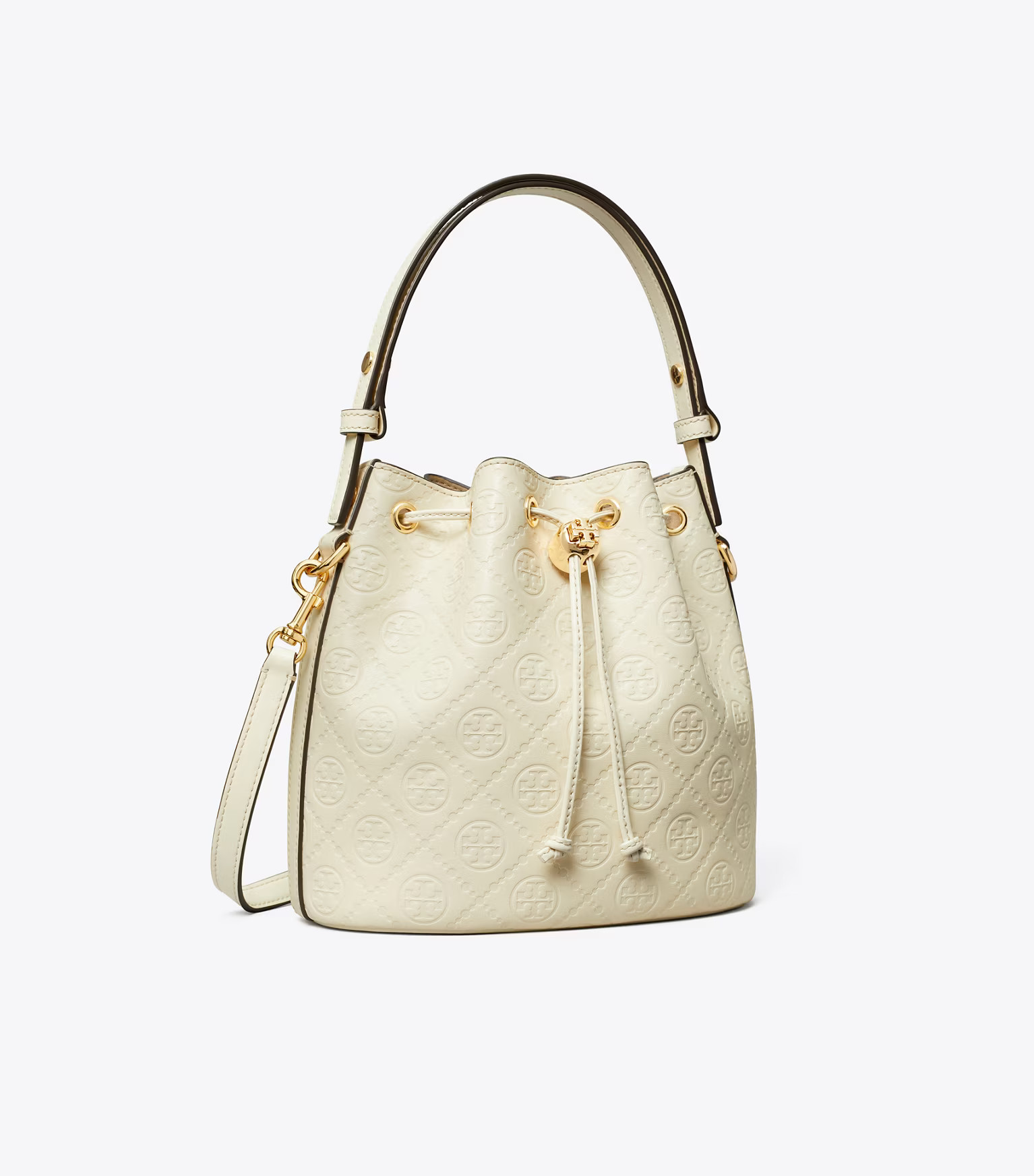 T MONOGRAM LEATHER BUCKET BAG | Tory Burch (US)