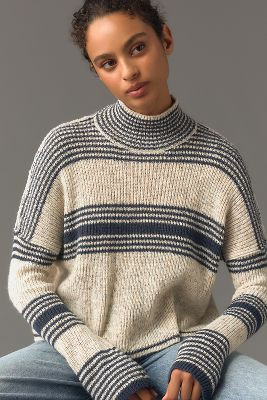 By Anthropologie Turtleneck Striped Sweater | Anthropologie (US)