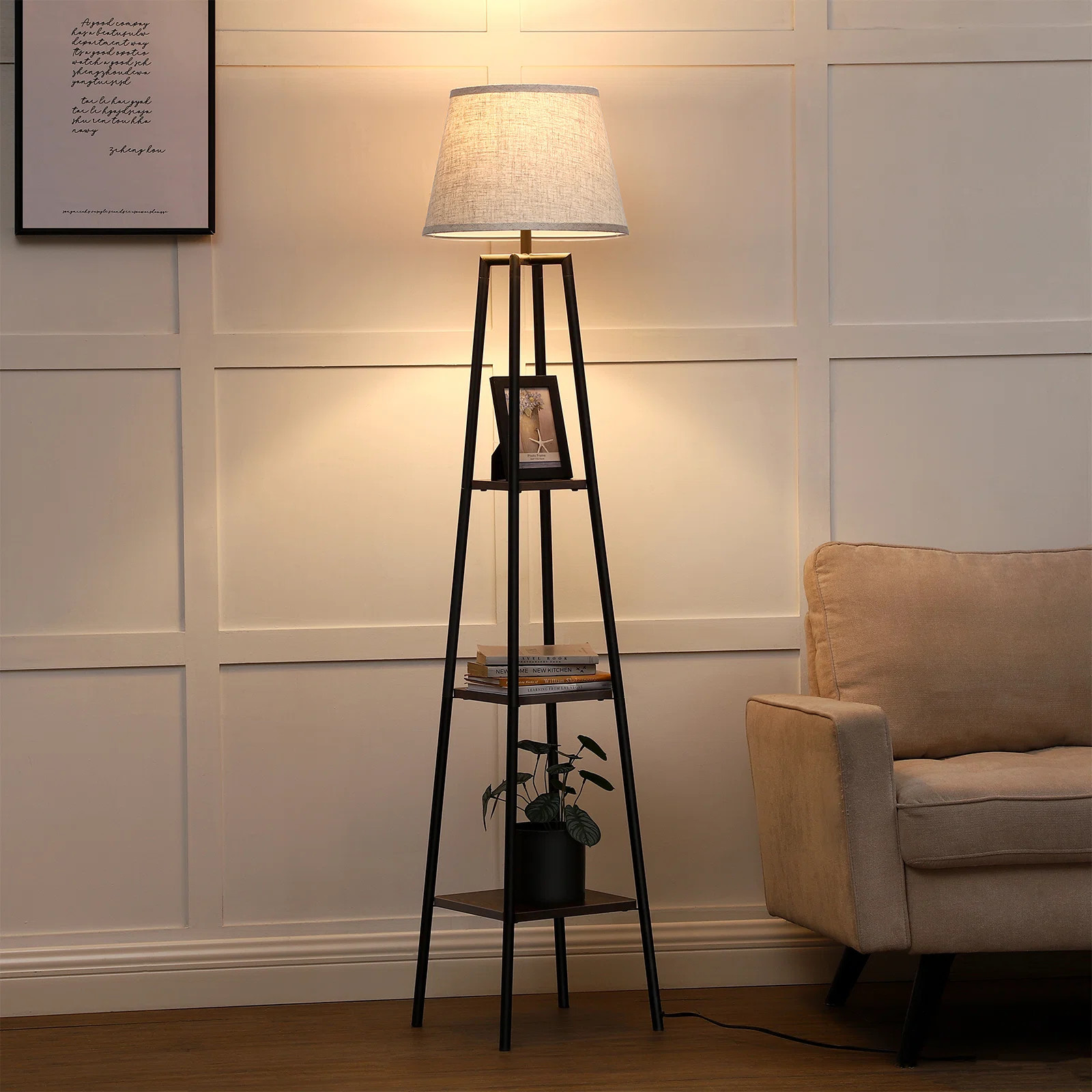 Mier 65" Tray Table Floor Lamp | Wayfair North America