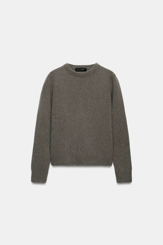 PLAIN CASHMERE WOOL JUMPER | Zara UK