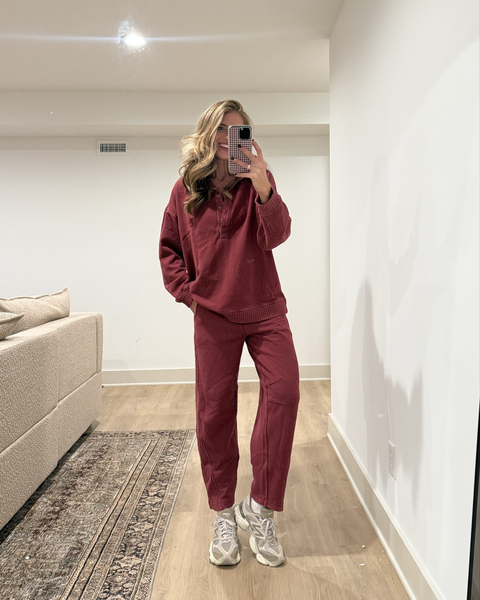Comfy WFH lounge set outfit 
Sized down to small tall in bottoms and top. 



Bump friendly, tall girl friendly, aerie, lounge set, barrel pant, holiday outfits 

#LTKSeasonal #LTKTall #LTKHoliday