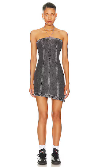 Chloe Bustier Mini Dress in Washed Black | Revolve Clothing (Global)