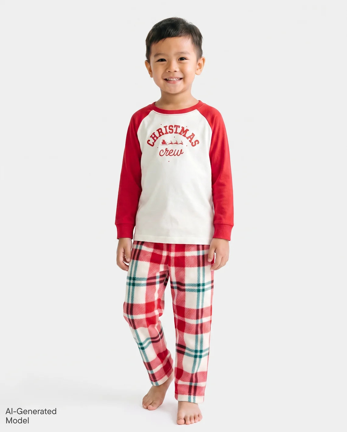 Baby And Toddler Matching Family Christmas Crew Cotton And Dream Fleece Pajamas - white | The Children's Place