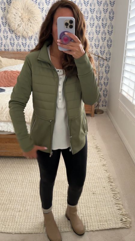 Loving this lightweight jacket with a drawstring waist and thumbholes. Wearing a medium.
.


#LTKfitness #LTKover40 #LTKmidsize