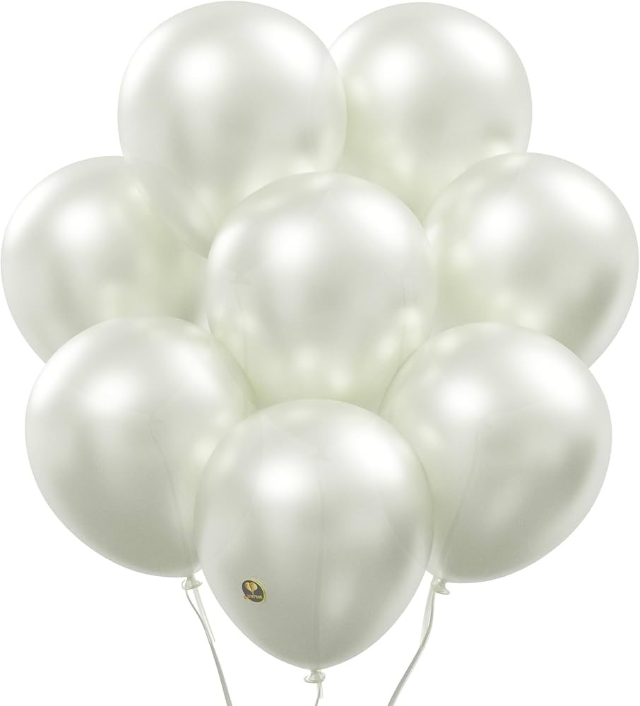AFTERLOON® Biodegradable Balloons 24 pcs Pearlized White 10 Inch Pearl Color, Pearlescent Thicke... | Amazon (US)