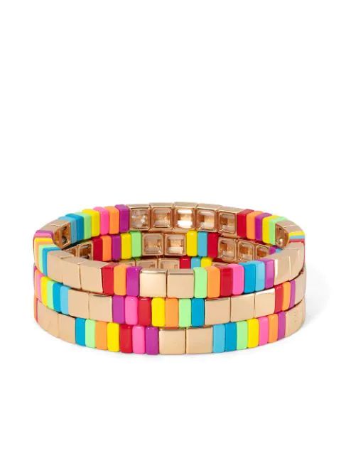 Roxanne Assoulin Chasing Rainbows triple-bracelet Set - Farfetch | Farfetch Global