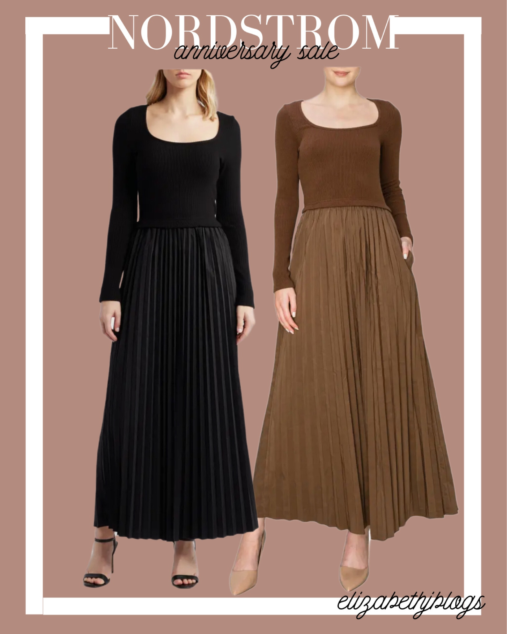 Mixed media dress. Maxi dress 