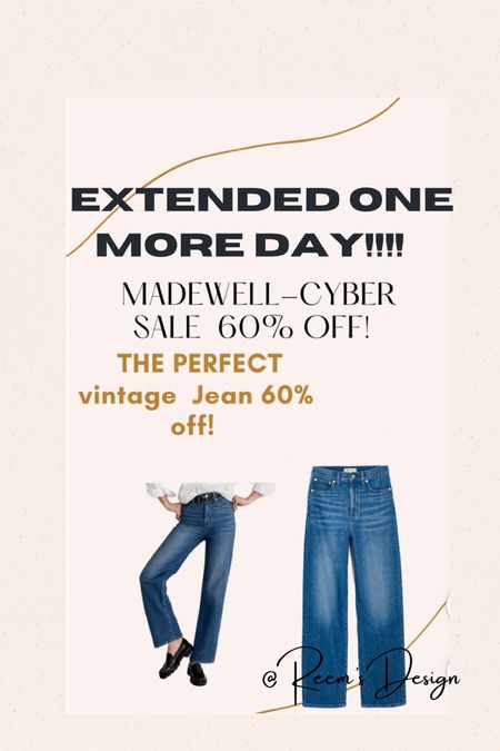 Madewell 60% off. The perfect vintage jean

#LTKsalealert #LTKitbag #LTKunder100