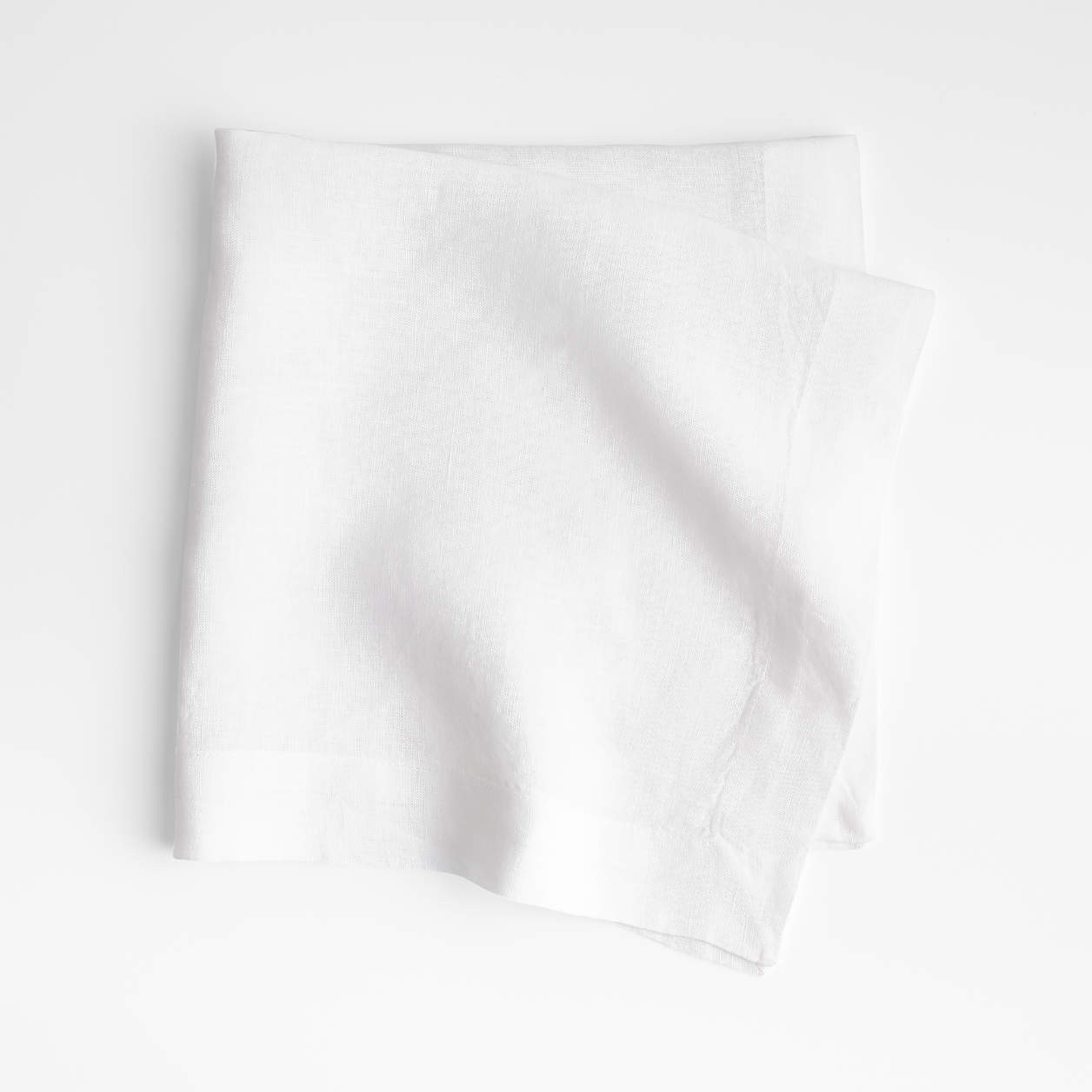 Marin White EUROPEAN FLAX -Certified Linen Napkin + Reviews | Crate & Barrel | Crate & Barrel