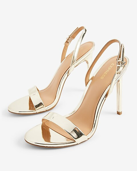 Round Toe Slingback High Heeled Sandals | Express