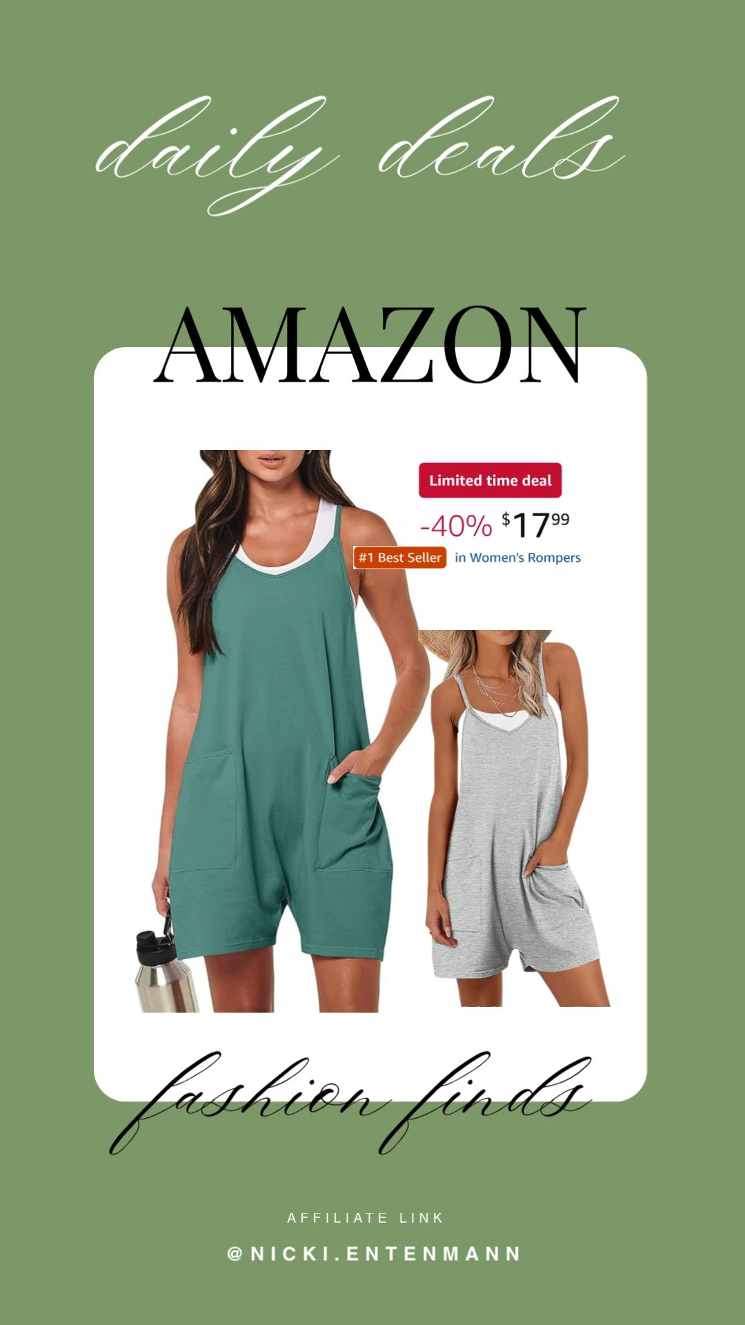 This romper’s got main character energy with zero effort. Loose fit, spaghetti straps, and shorts that say “I’m chill but cute.” Summer just got easier 🌞👡🛍️

#rompers #womensfashion #summerstyle #casualwear #jumpsuit #overalls #spaghettistraps #shortsoutfit #loosefit #fashionfinds 

 #LTKootd #LTKHome #LTKSaleAlert