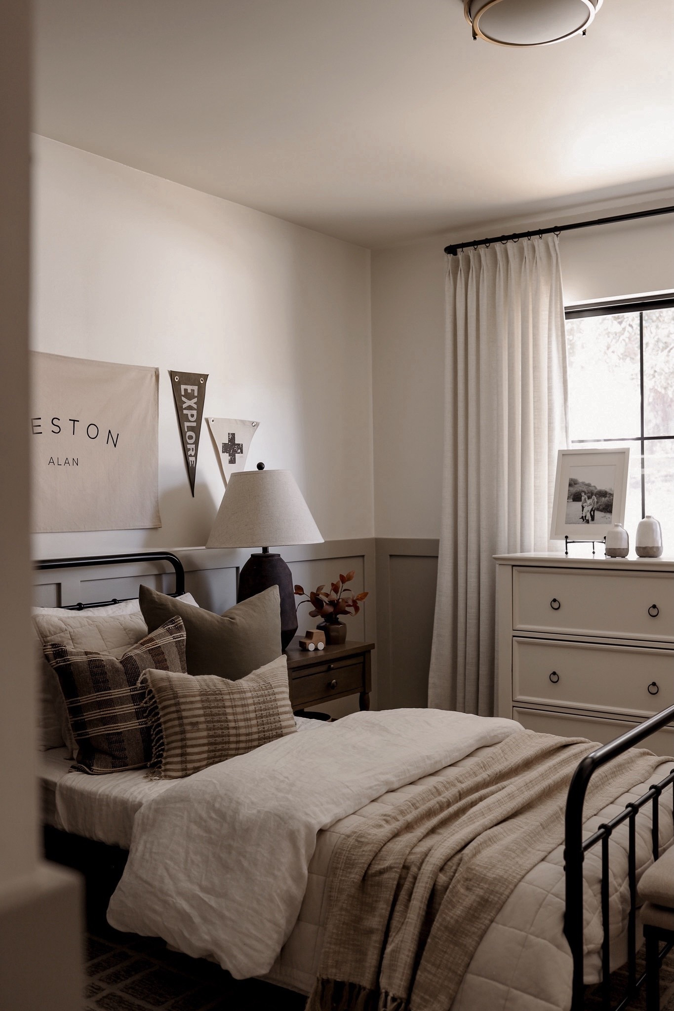 Shop Weston’s room - so many neutral accents that are cute for a little boy’s room! 
WALLS: BM SWISS COFFEE
TRIM: SW JOGGING PATH 

Fall decor. Home decor. Kids room. Boy room  

#LTKSeasonal #LTKHome #LTKSaleAlert