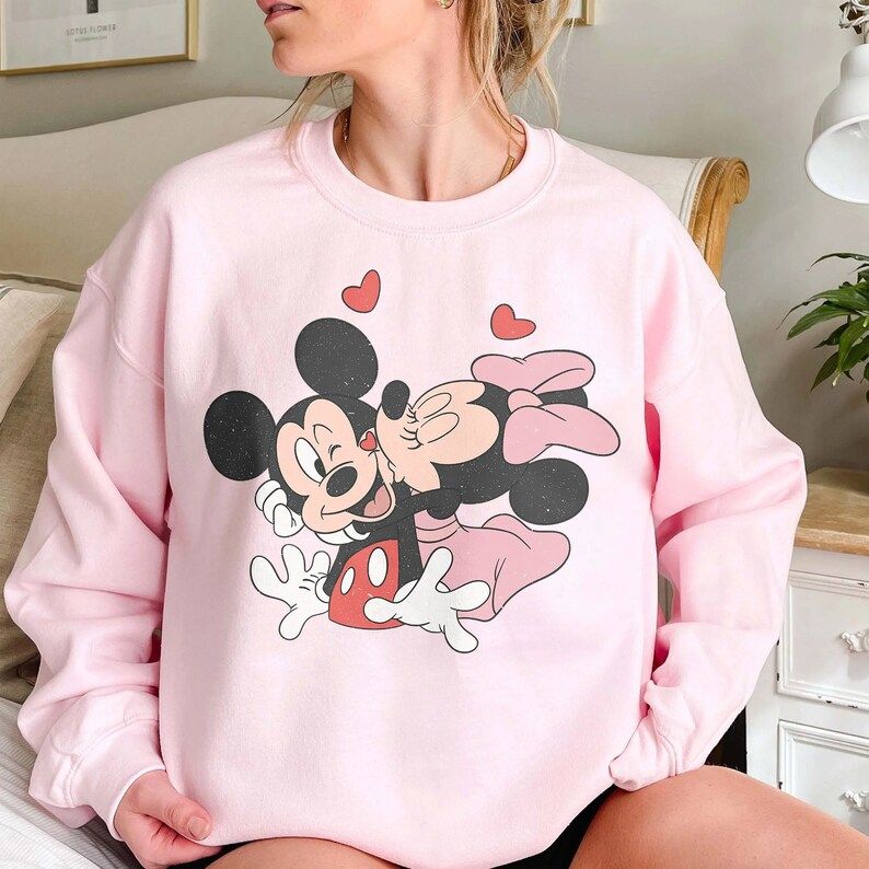Disney Valentine Sweatshirt Mickey Minnie Valentine Shirt - Etsy | Etsy (US)