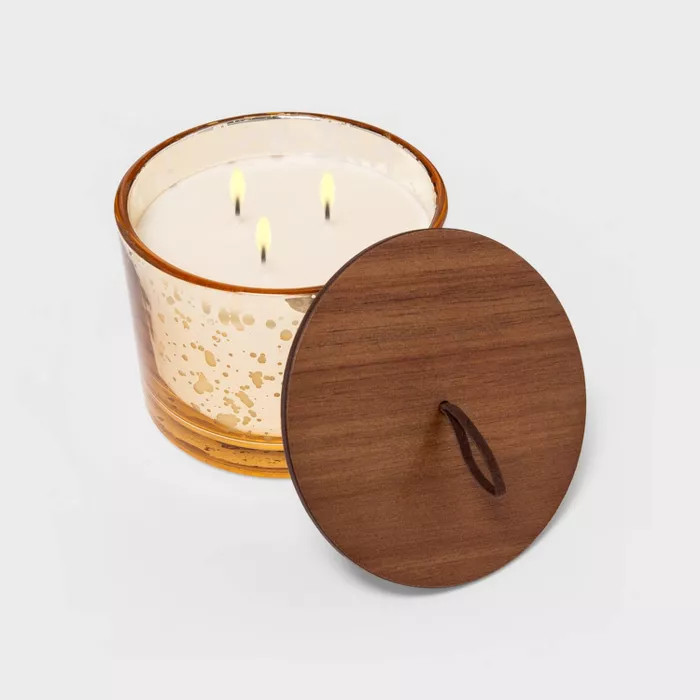 11.9oz Lidded Mercury Glass Jar 3-Wick Pumpkin Spice Candle - Threshold™ | Target