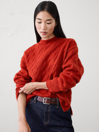 Cable Roll-Neck Sweater | Banana Republic Factory